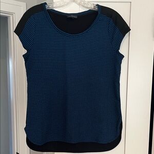 The Limited Black and Blue Short Sleeve Top